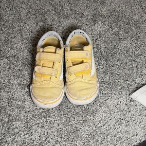 Vans Yellow Kids Sneakers with Velcro